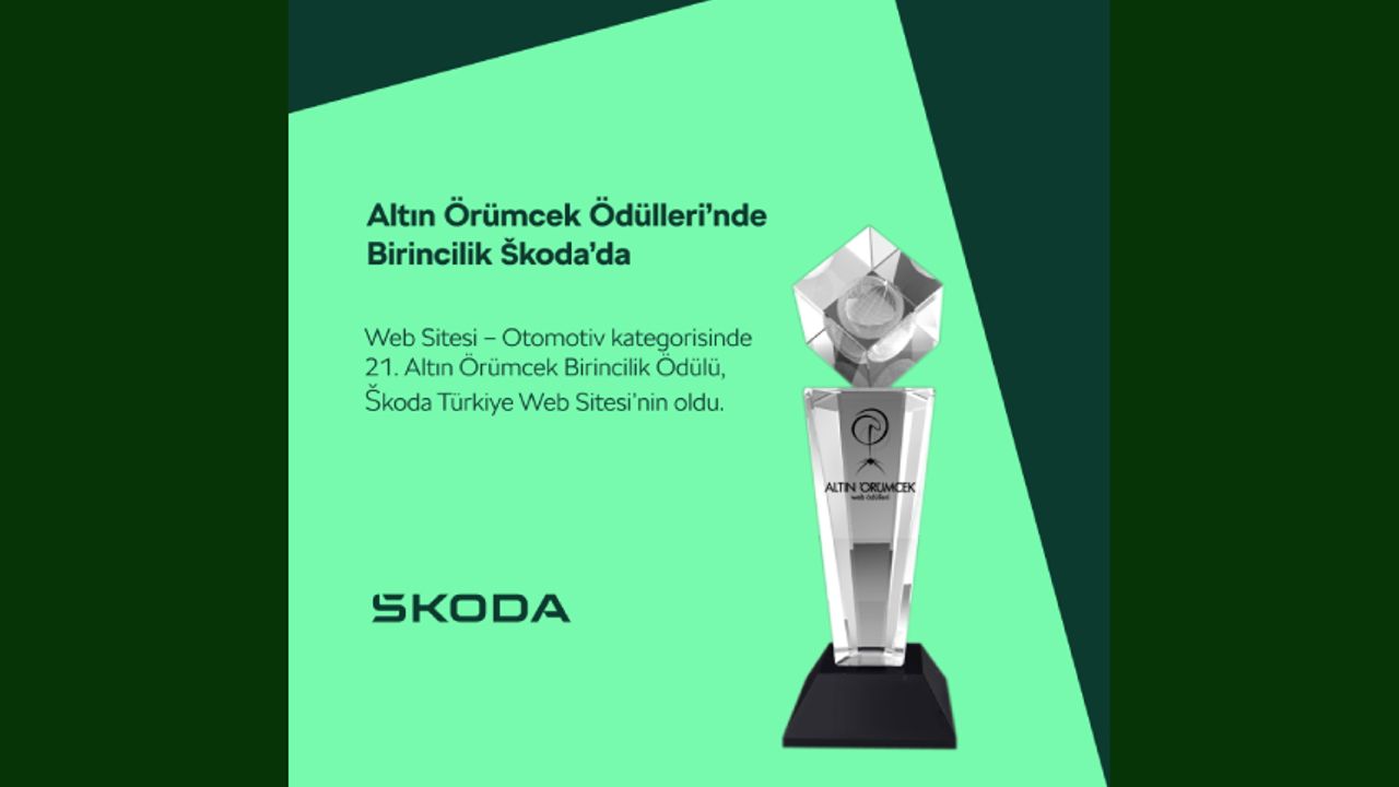 Škoda’nın yenilenen web sayfası Altın Örümcek Ödülü’nü kazandı
