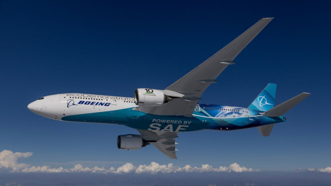 Boeing sürdürülebilir uçak yakıtı alımını iki katına çıkarıyor