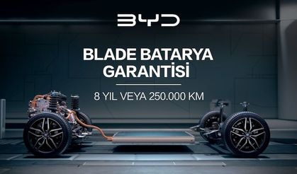 BYD Türkiye, batarya garantisini 8 yıl veya 250.000 km’ye yükseltti