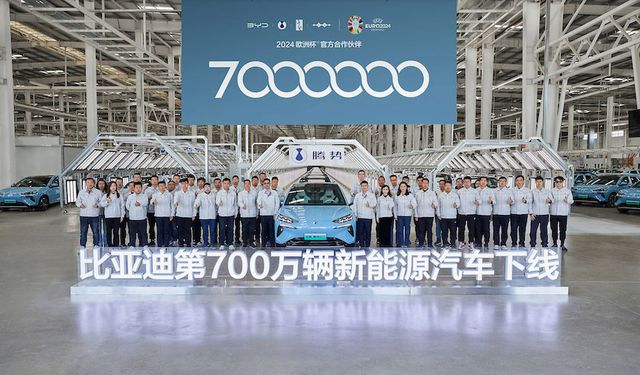 BYD 7 milyonuncu elektrikli ve plug-in hibrit araç üretimiyle yeni bir rekora imza attı