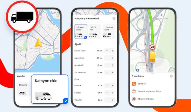 Yandex Maps, Kamyonlara Özel Navigasyon Özelliğini Türkiye'de Kullanıma Sundu