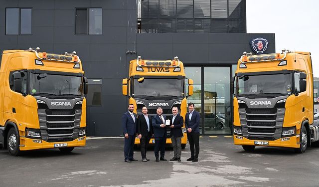 Tuvas Global Lojistik, 10 adet yeni nesil Scania Super çekiciyi filosuna dahil etti