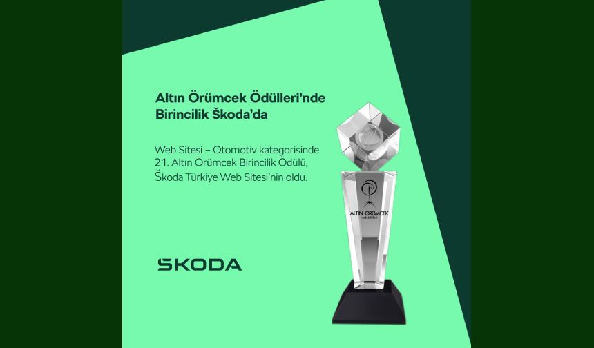 Škoda’nın yenilenen web sayfası Altın Örümcek Ödülü’nü kazandı