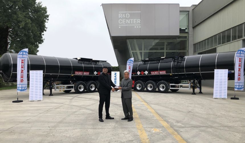 Tırsan, Şener Lojistik’e 20 adet Kässbohrer Bitüm Taşıyıcı Tanker teslim etti