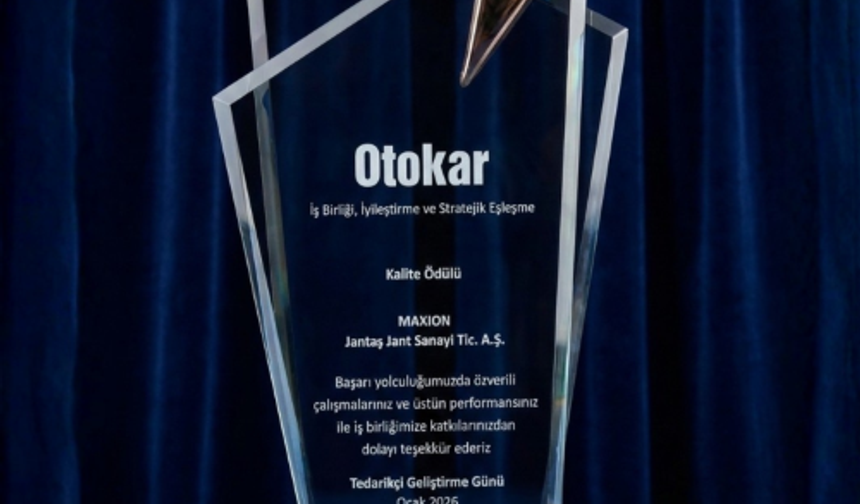 Maxion Jantaş Otokar’dan kalite ödülü aldı