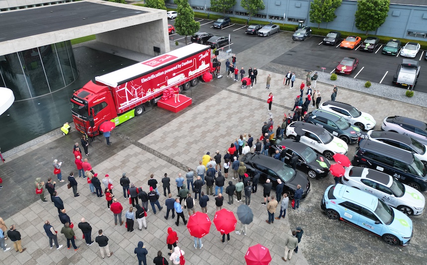 1723622214 The Danfoss Electric Truck 48 E Vehicles And 120 Participants In Front Of The Danfoss Headquarters Nordborg Denmark