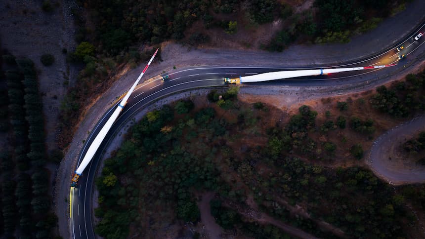 Hareket Türkiye’nin En Uzun Rüzgar Türbini Kanatlarını Taşıdı (2)