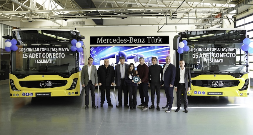 Mercedes Benz Türk’ten Coşkunlar Toplu Taşıma Hizmetleri’ne 15 Adet 2026 Model Mercedes Benz Conecto Otobüs Teslimatı 2
